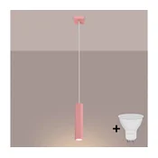 Brilagi - LED luster na sajli CRESTO 1xGU10/10W/230V ružicasti