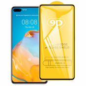 9H kaljeno zaščitno steklo za Huawei P40 | Full Glue, črn rob