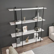 Hanah Home Polica 160x180x29,6cm Belo-Crna