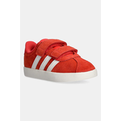 Otroške superge iz semiša adidas VL COURT 3.0 oranžna barva, JH6307