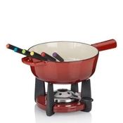 Kela Komplet za sirov fondue KL-16621 cast iron CALIDO 1.8 l red