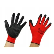 Delovne rokavice 9 Rdeč nitril 06595