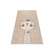 RugsX Preproga KIDDO 6106, krem mačka, krona za otroke, senzorična 180x270 cm, (5000308578)
