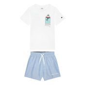 Champion Komplet majica in kratke hlače 307063 Modra Regular Fit