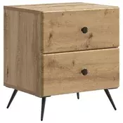 vidaXL Nočna omarica Artisan hrast 43 x 34,5 x 47,5 cm Inženirski les