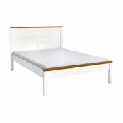 eoshop Postelja TOPAZIO 140x200 cm, masivni bor, bel lak, z vzglavjem