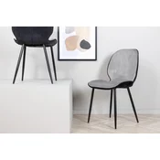 Venture Design Komplet 2 jedilnih stolov Emma 57x47x89 cm črna in siva