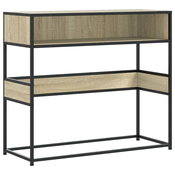 MAISON CHIC Konzolna mizica - miza ob steni sonoma hrast 90x35x80 cm inženirski les, (21786061)