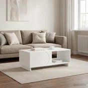vidaXL Klubska miza Bela 95 x 50,5 x 35 cm Inženirski les