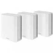 ASUS ZenWiFi BT8 (paket od 3) BE14000 tropojasni WiFi 7 (802.11be) mesh sustav, pametni AiMesh, WiFi na 6 GHz, dvostruki 2,5 G portovi, napredna mrežna sigurnost, roditeljska kontrola