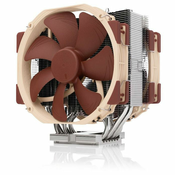 Noctua Noctua NH-U14S DX-4677 procesorski zračni hladilnik, 140 mm, svetlo rjav, srebrn, zasnovan za Intel Xeon W, 24.6 dB.