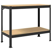 Vidaxl Delovna miza Črna 115 x 55 x 91 cm Konstrukcijsko les in kovina