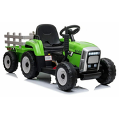 BabyCAR 12v otroški traktor s prikolico zelen