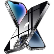 GS Komplet ovitkov za iPhone 14, hibridni ovitek, ultra prozoren + steklo