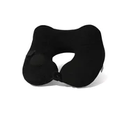 INF Napihljiva potovalna U-blazina z PVC in snemljivo prevleko Black, (5000286764)