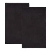 Črne hitro sušeče frotirne bombažne brisače v kompletu 2 ks 90x140 cm Quick Dry – Catherine Lansfield