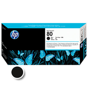 HP No 80 Black Printhead, WW Long life, smart printhead for use only in  DesignJet 1050C or 1055CM printer.  Contains a printhead and a printhead cleaner. (C4820A)
