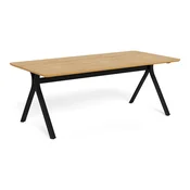 Miza Norsica 995 Divji hrast, Črna, 75x100x200cm, MDF plošča, Kovina