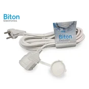 Biton Prenosna jednostruka prikljucnica, H05Vv-F 3G 1.5mm, 2 3m, Bela