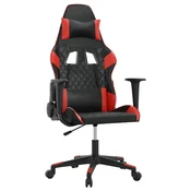 Vidaxl Gaming stol črna in rdeča umetno usnje