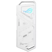 ASUS ROG Strix Arion White M.2 NVMe SSD zunanje ohišje - USB 3.2 Gen 2x1 Type-C (10 Gbps), priložen kabel USB-C in USB-A, podpora za 2230/2242/2260/2280, Aura Sync, bel - 90DD02H1-B09000