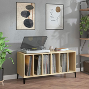 Greatstore Omarica za gramofonske plošče hrast sonoma 100x38x48 cm les