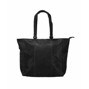 TORBA POSLOVNA Aviator Usnjena ČRNA BUFF TRUMBLED