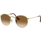 Ray-Ban Round RB3447 001/51 L (50) Zlata/Rjava