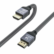 Pleten kabel Wozinsky HDMI v HDMI 2.1 48Gbps 8K - 1m