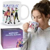 sarcia.eu K-Pop Demon Hunters Keramična skodelica z ročajem, bela skodelica za čaj 315 ml