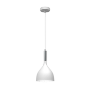 Luster na sajli NOAK 1xE27/15W/230V bela/hrom