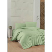 Svijetlo zelena pamucna posteljina za krevet za jednu osobu 140x200 cm – Mijolnir