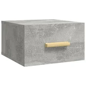 Vidaxl Stenska nočna omarica betonsko siva 35x35x20 cm