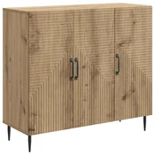 Vidaxl Strani šal Artisan hrast 89 x 34,5 x 80 cm Inženirski les
