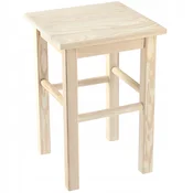 KADAX Leseni kuhinjski stolček 44 cm Masiven Trden Bel, (5000351932)