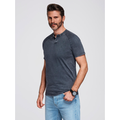 Ombre Mens t-shirt with henley neckline