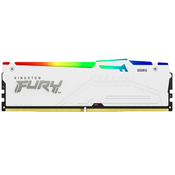 KINGSTON DIMM DDR5 16GB 6400MT/s KF564C32BWA-16 FURY Beast White RGB XMP