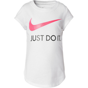 NIKE Tehnicka sportska majica, crna / bijela / roza