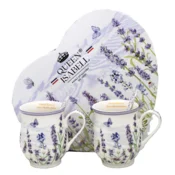 Veliki porcelanasti vrčki, komplet 350 ml, darilna škatla, kolekcija Lavender
