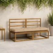 vidaXL Blazina za klop VIANEN 100% poliester Peščena 180 x 60 x 12 cm