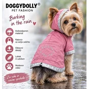 Dežni plašček za psa DoggyDolly Old Rose – 20 cm - Pasja oblačila