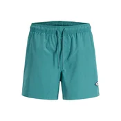 JACK & JONES Kratke kopalne hlače JPSTMAUI TROPIC  smaragd