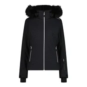 CMP WOMAN JACKET ZIP HOOD, ženska smučarska jakna, črna 35W0236F
