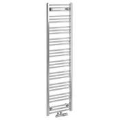 ALBRECHT kopalniški radiator 400x1570mm, centralni priključek, krom - Chrome - 400x1570 mm - Bruckner - ALBRECHT - 24 - Jeklo - Oblika H - Oblika H - 400 - 1570 - 5.3 - 14