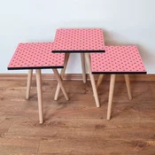 Hanah Home Set klub stocica 3Shp186, 3 komada, Siva