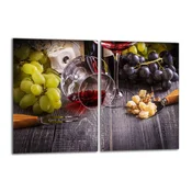 shumee Steklena zaščitna plošča za štedilnik 2x40x52 Vino