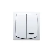 COS.PEL MADERA Hermetično stikalo za lestenec z osvetlitvijo IP44 belo ŁNH-2NS/00