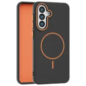 Leather Grip MagSafe maska za Samsung Galaxy A36 - Crna