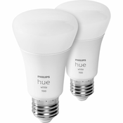 Philips Hue LED Lamp E27 2-Pack Set 9,5W 1100lm White