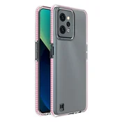 HURTEL Spring Case etui Realme C31 silikonski ovitek z okvirjem svetlo roza